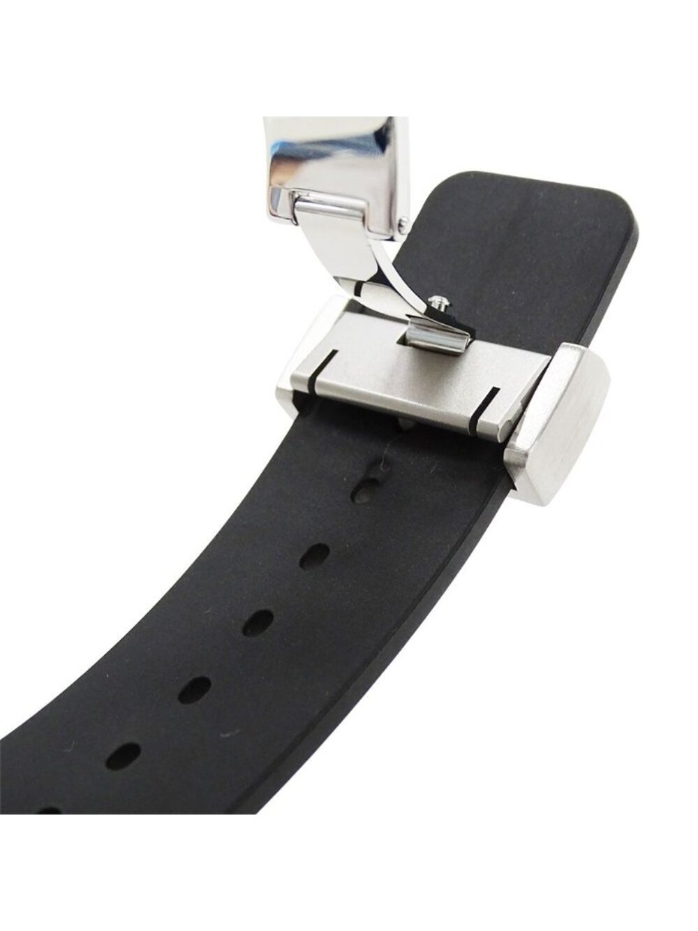 Gucci Watch Dive Snake Date Quartz Stainless Steel Rubber 136.2 Black Polished - Picture 12 of 13